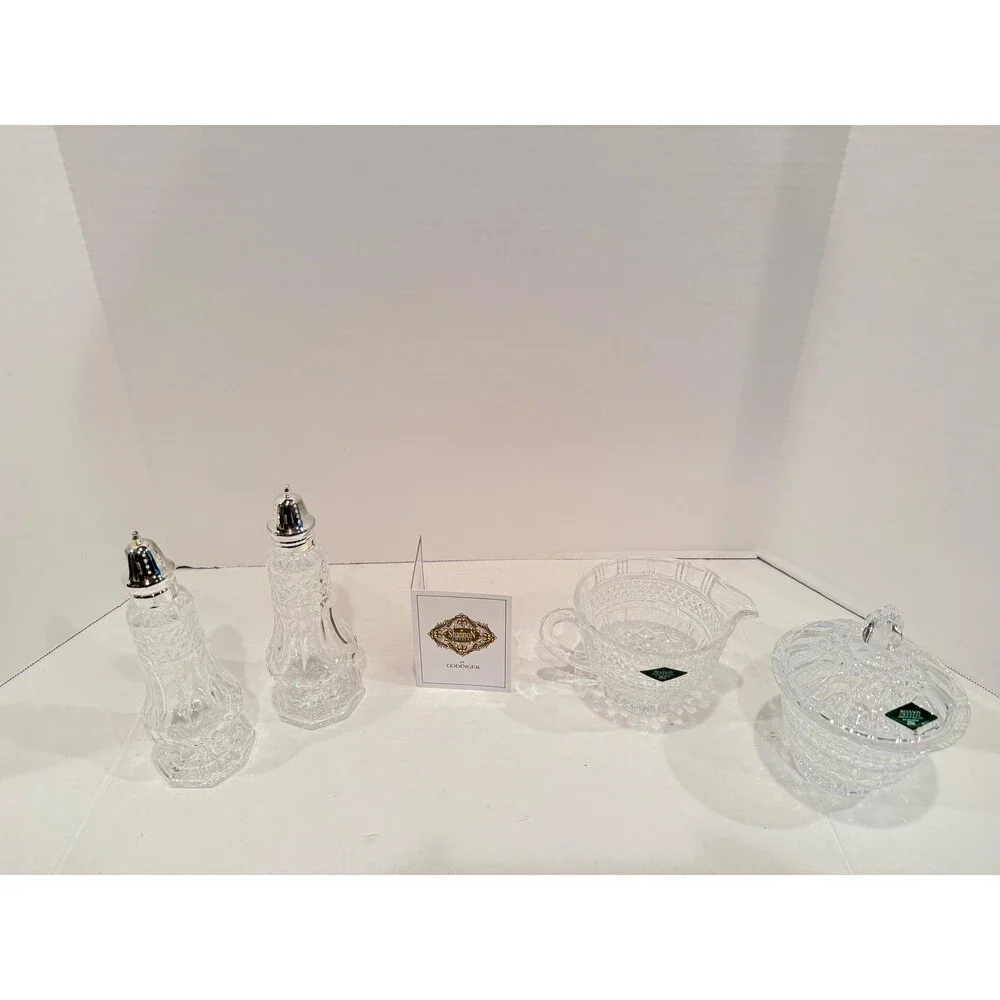Godinger Shannon Crystal 4 Piece Serving Set Boxed